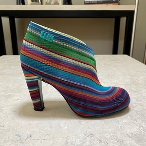 Multicolored Ankle Boots - Size 6
